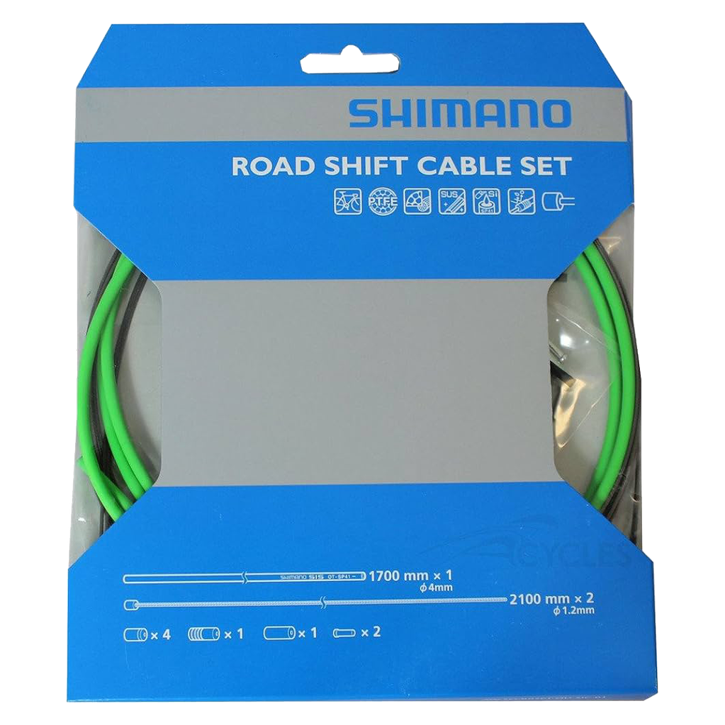 Cables y fundas SHIMANO cambios DURA ACE green set