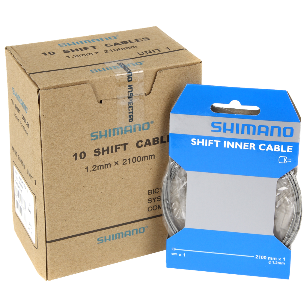 Cable SHIMANO MTB/ROAD cambios  1.2 mm x 2100 mm CAJA x 10 pcs