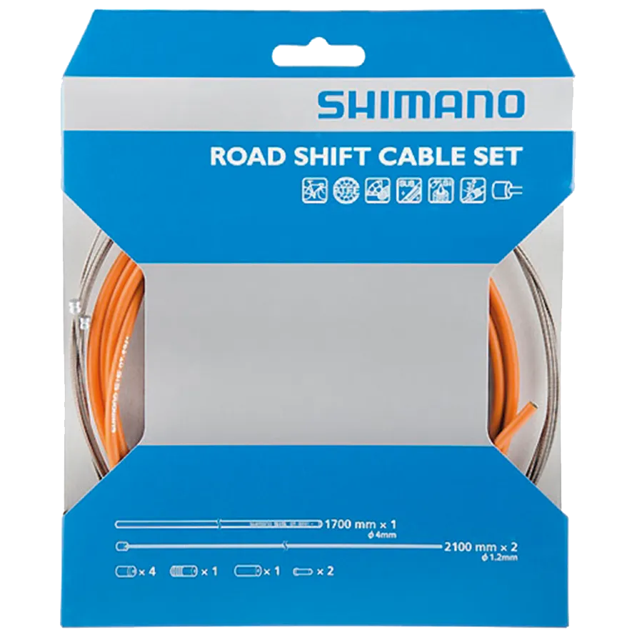 Cables y fundas SHIMANO cambios DURA ACE orange set