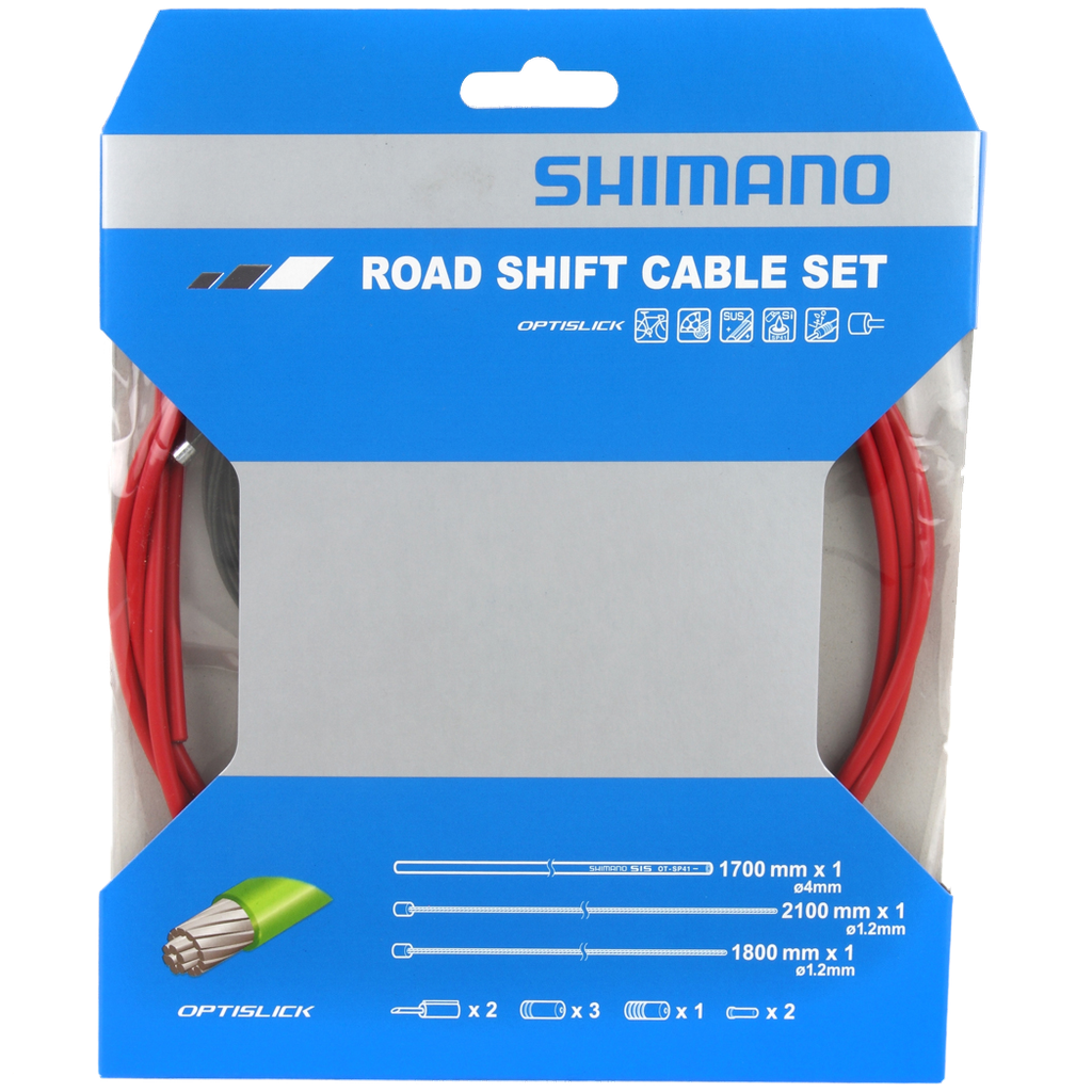 Cables y fundas SHIMANO cambios DURA ACE red set