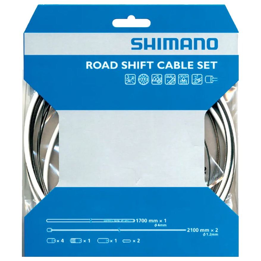 Cables y fundas SHIMANO cambios DURA ACE white set