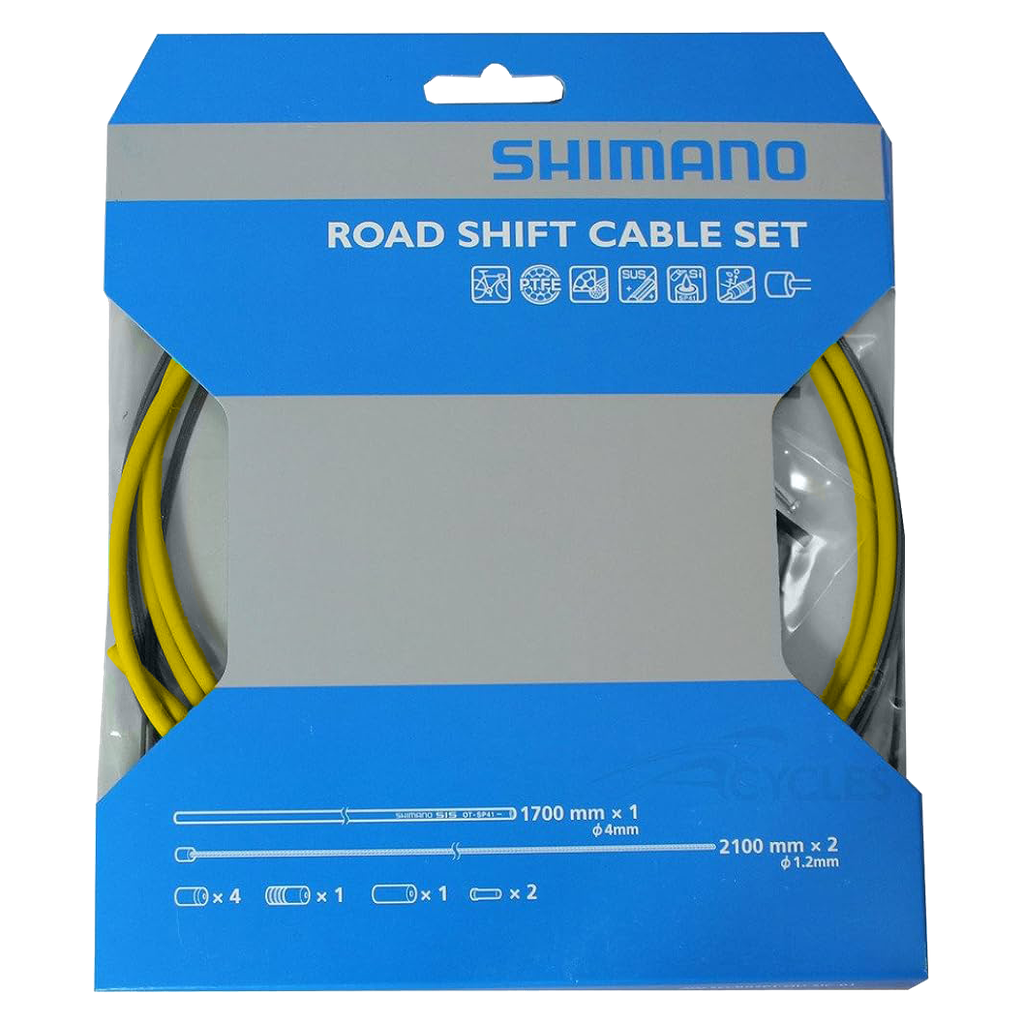 Cables y fundas SHIMANO cambios DURA ACE yellow set