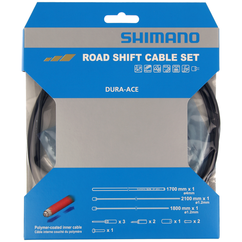 Cables y fundas SHIMANO cambios DURA ACE especial black set