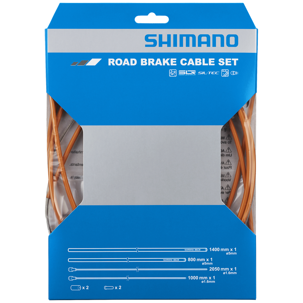 Cables y fundas SHIMANO frenos DURA ACE orange set
