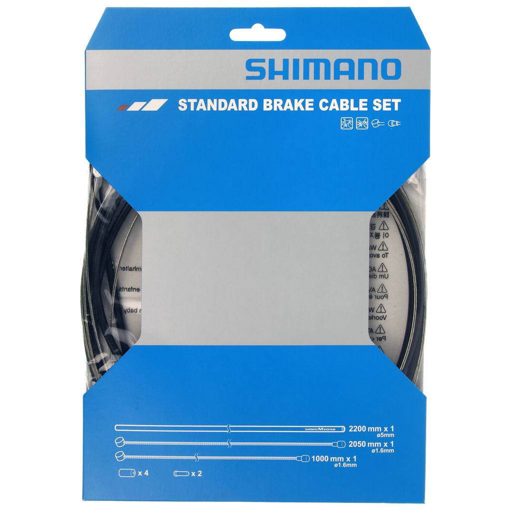 Cables y fundas SHIMANO frenos MTB/Ruta 2200mmx1 black set JP