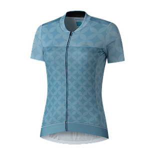 Jersey SHIMANO SAGAMI Dama m/corta S Aqua Blue