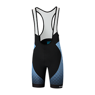 Pantaloneta SHIMANO BREAKAWAY Hombre c/tirante S Aqua Blue