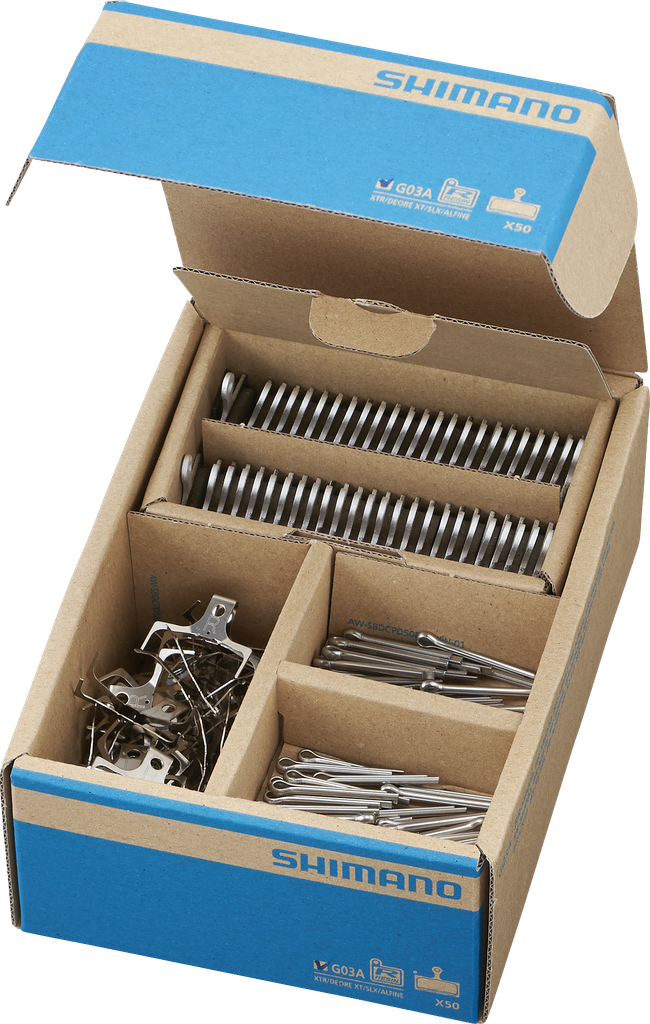 Zapatas SHIMANO f/disc DEORE/SLX/XT/XTR G03A 2pst resina 50pcs