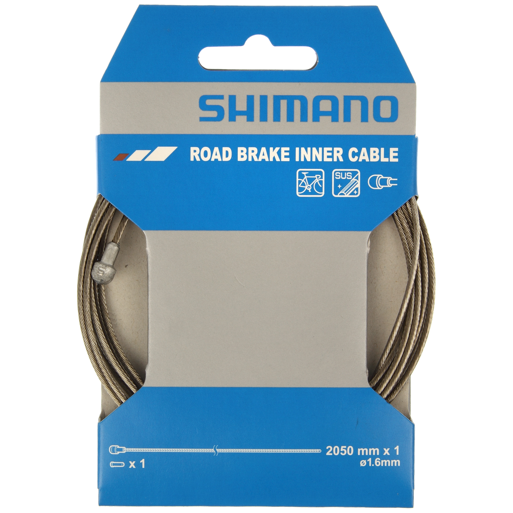 Cable SHIMANO freno Ruta 1.6 x 2050mm acero UNIDAD JP