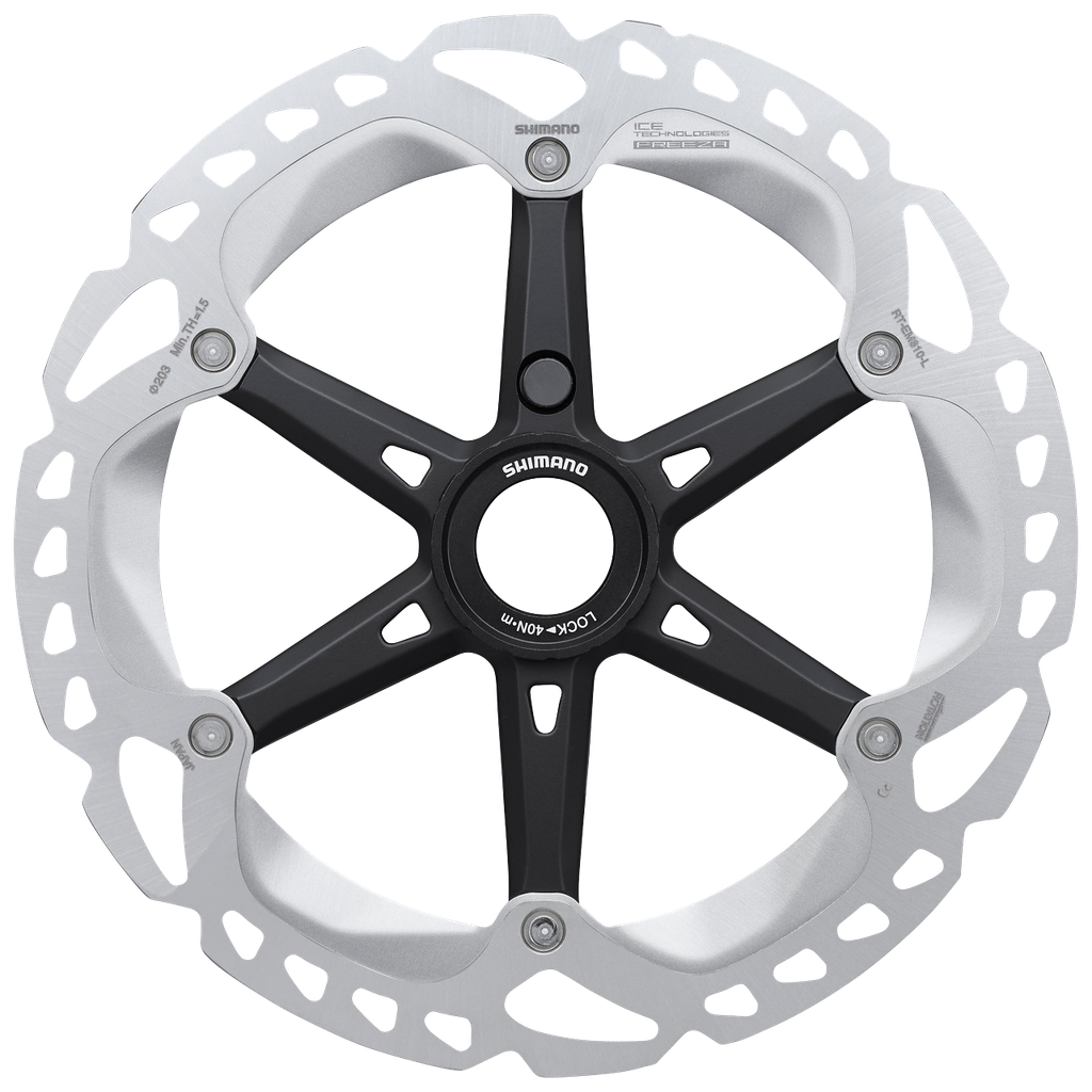 Disco SHIMANO MTB RT-EM810 L 203mm c/lock externo caja JP