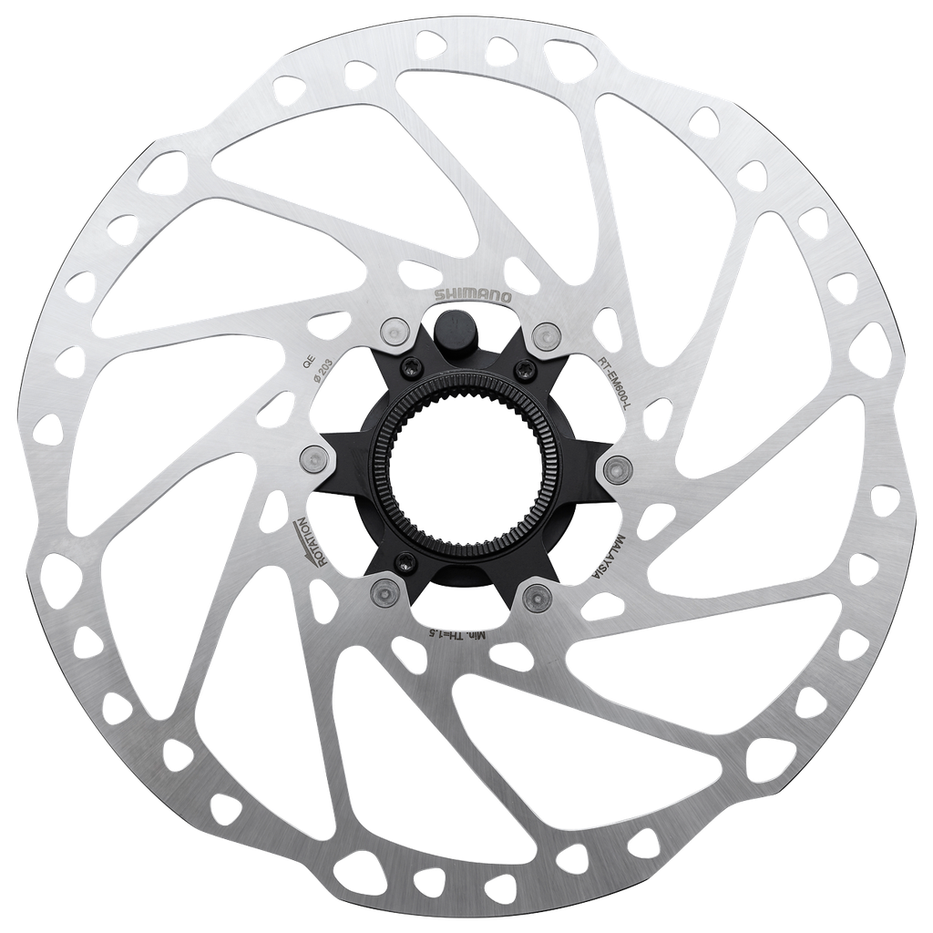 Disco SHIMANO MTB RT-EM600 L 203mm c/lock E-bike magnetic caja SP