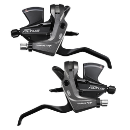 [AI-MAI014] Manilar SHIMANO MTB ALTUS Integr ST-M370 3x9v s/fundas black set