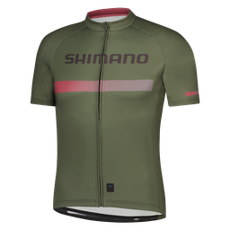 [AI-UNI724] Jersey SHIMANO LOGO Hombre m/corta S Warm Olive